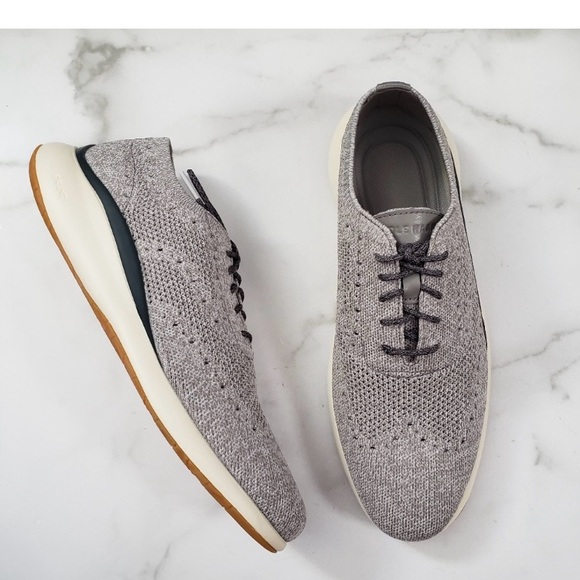 COLE HAAN Grand Troy Knit Oxford Shoe Men’s Dress Sneaker Gray - Picture 8 of 8